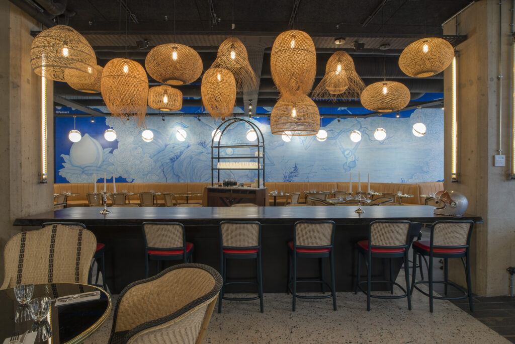 architecte intérieur decorateur CHR Studio Janreji PARIS brasserie restaurant bar bistro BLUE MONKEY-2